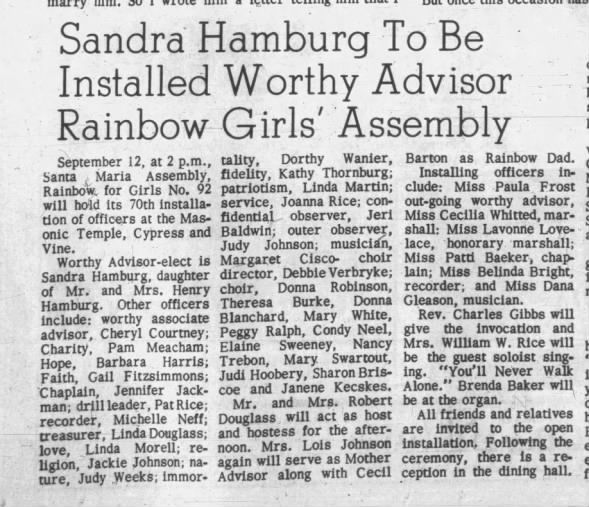 Clipping from Santa Maria Times
